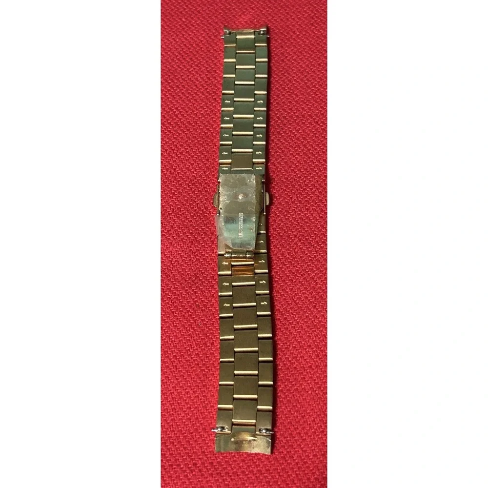 Fossil Watch Band 18mm Gold Tone Featuring Crystal Accents Stainless Steel New